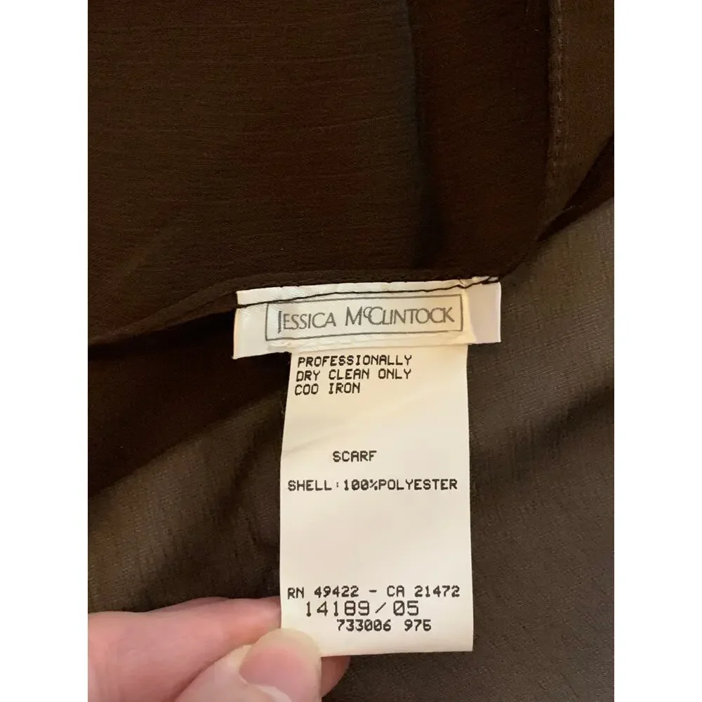 Scott McClintock Womens NEW Slip Dress  12 Chiffon Chocolate Brown Maxi Bodycon - Picture 12 of 16